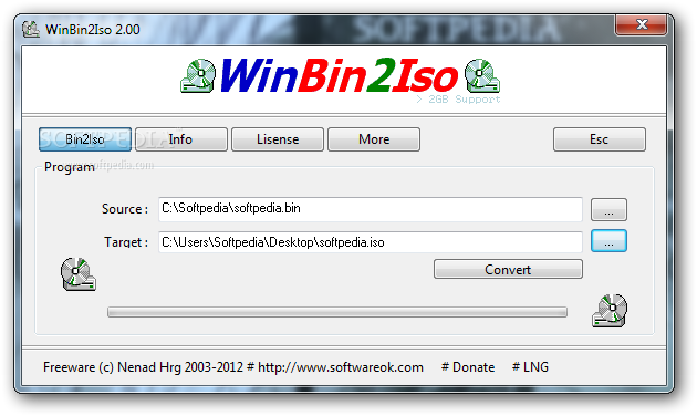 WinBin2Iso 2.26 для 32-bit OC
