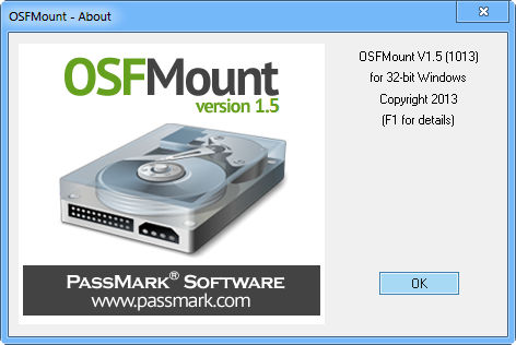 OSFMount 1.5.1013 для 32-битной версии Windows